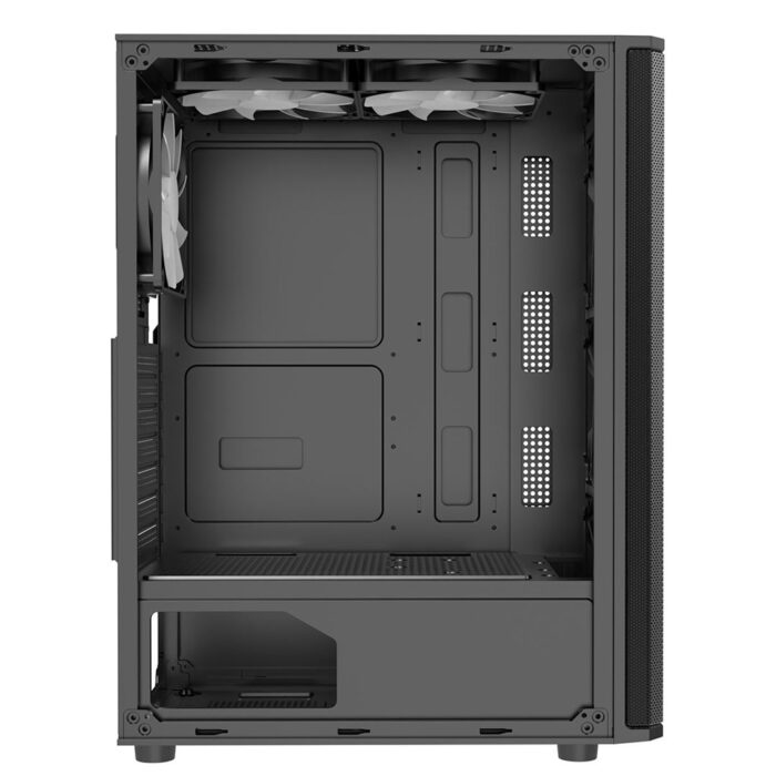 Cit Delta Black ATX Gaming Case with MeshABS Front, Tempered Glass Side, 6 x Inner-Ring ARGB Fans - Image 7