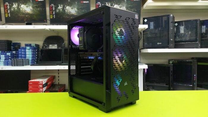 Corsair Case Black 9 (3) Refurbished Custom PC / AMD Ryzen 5 3600 4.2GHz / 8GB RAM / 500GB SSD / Multi Choice Graphics - Image 1