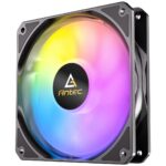 Antec P12R ARGB Reverse PWM 120mm Fan - 4-Pin, Black, High-Airflow Cooling, 9-Blade Design with Anti-Vibration Pads - Image 2