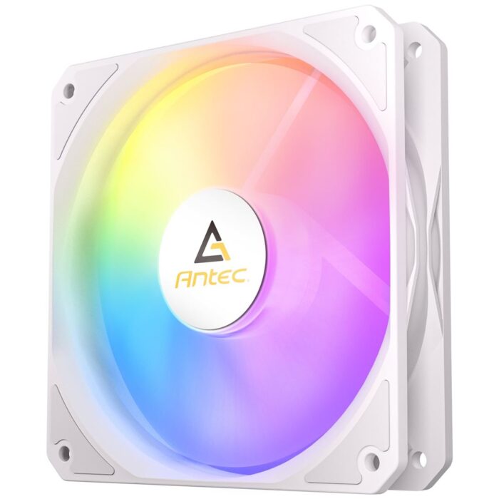 Antec P12R ARGB Reverse PWM 120mm Fan - 4-Pin, White, High-Airflow Cooling, 9-Blade Design with Anti-Vibration Pads - Image 2