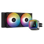 DeepCool LS520 Premium AiO Liquid CPU Cooler, Universal Socket, 240mm, PWM 2250RPM Cooling Fans, ARGB LED Lighting, Black