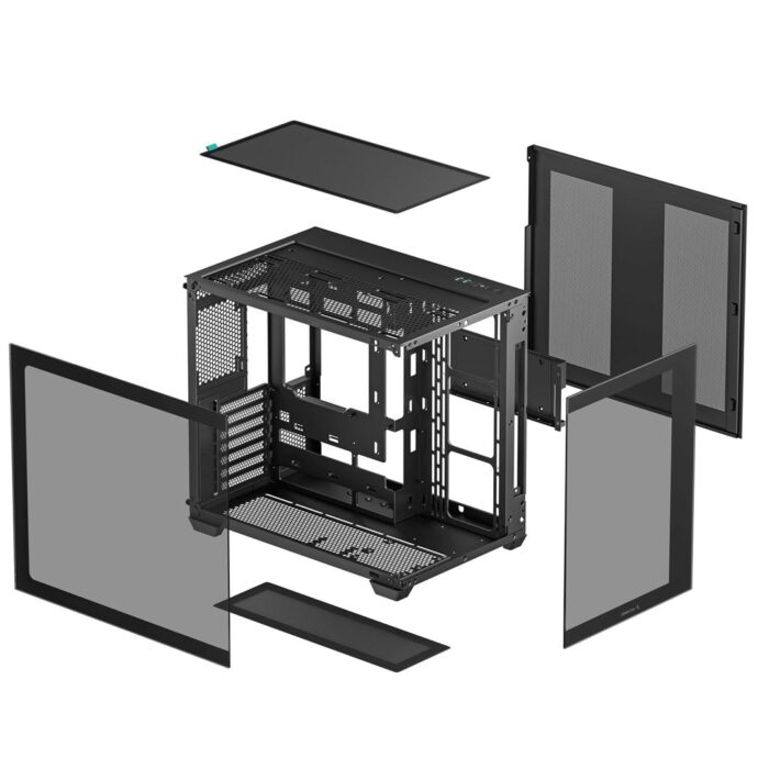 DeepCool CG530 Dual-Chamber Mid Tower Case, Tempered Glass Panels, Advanced Cooling Support - Image 2