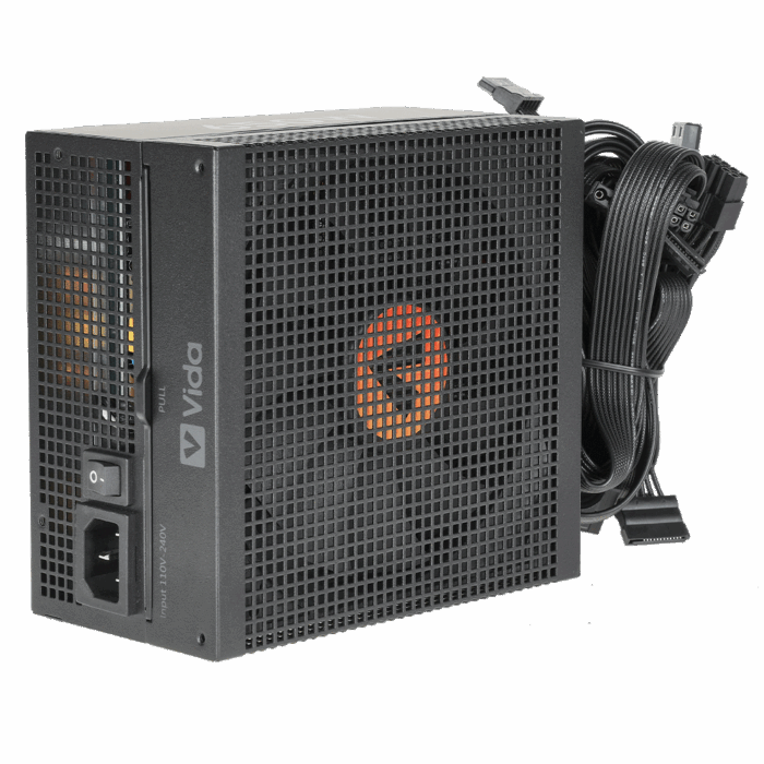 Vida 650W Heracles 0 Vida 750W Heracles Black ATX Gaming PSU, 80+ Bronze, 14cm Ultra-Quiet FDM Fan, Flat Black Cables - Image 2