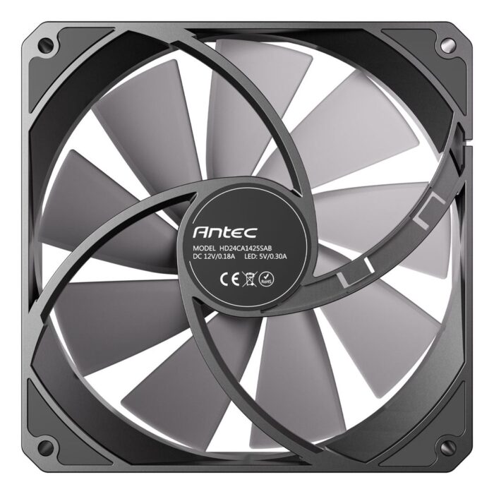 Antec P14 ARGB PWM 140mm Case Fan - Hydraulic Bearing, 240-1350 RPM, Black - Image 4