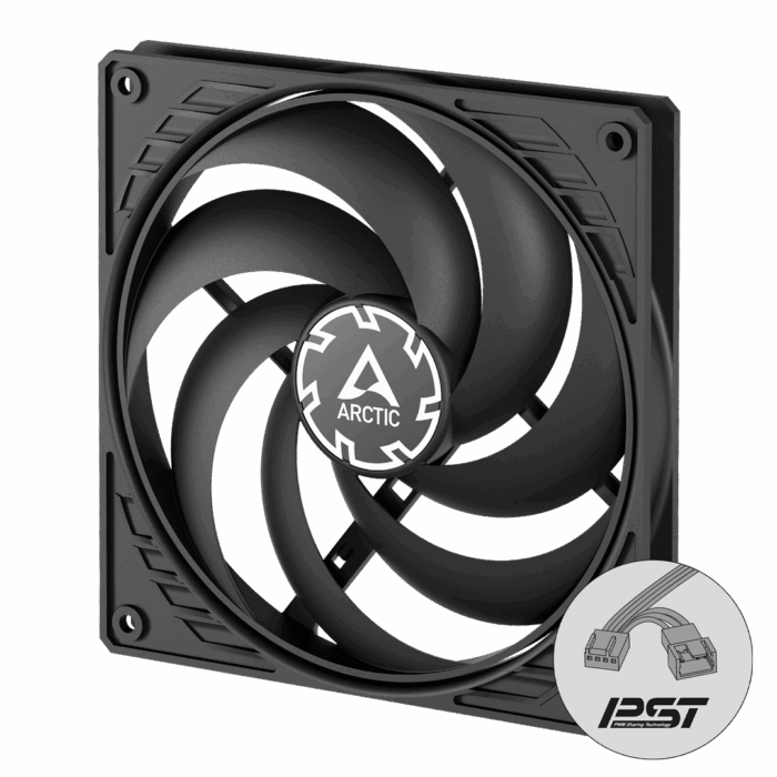 Arctic P14 14cm Pressure Optimised Slim PWM PST Fan Black - Image 2