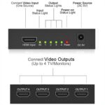 HDMI Splitter 1 in 4 out - 4 Way Distributor HDMI Splitter Support 3D 4K 1080P - Image 2