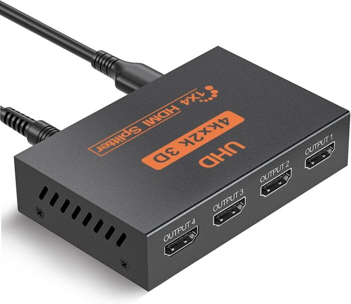 Hdmi spliter 4p HDMI Splitter 1 in 4 out - 4 Way Distributor HDMI Splitter Support 3D 4K 1080P - Image 1