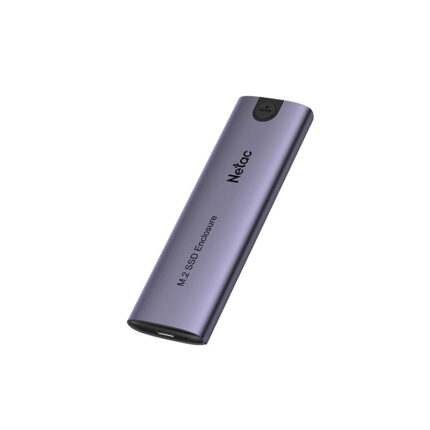 Netac WH51 M.2 PCIe/SATA SSD Caddy, USB 3.1 Gen2 Type-C, Compatible with 2280/2260/2242/2230, Aluminium, USB A+C to USB-C Cable