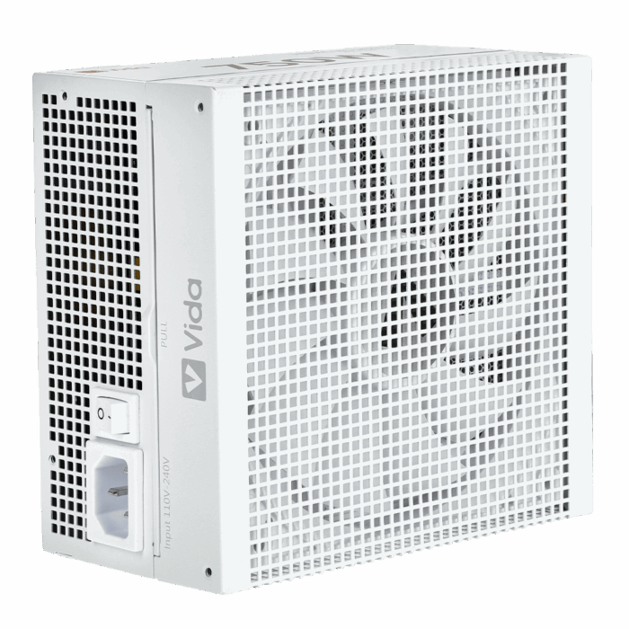 Vida 750W Heracles White 0 Vida 750W Heracles White ATX Gaming PSU, 80+ Bronze, 14cm Ultra-Quiet FDM Fan, Flat White Cables - Image 3