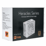 Vida 750W Heracles White ATX Gaming PSU, 80+ Bronze, 14cm Ultra-Quiet FDM Fan, Flat White Cables