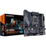Gigabyte B760M GAMING X AX Intel 1700 Socket Motherboard, Micro-ATX, 4x DDR5, 2.5GbE LAN, Wi-Fi 6E
