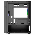 Vida Genesis Black ARGB Gaming Case w/ Glass Window, Micro ATX, 2x ARGB Fans, Front ARGB Strip - Image 6