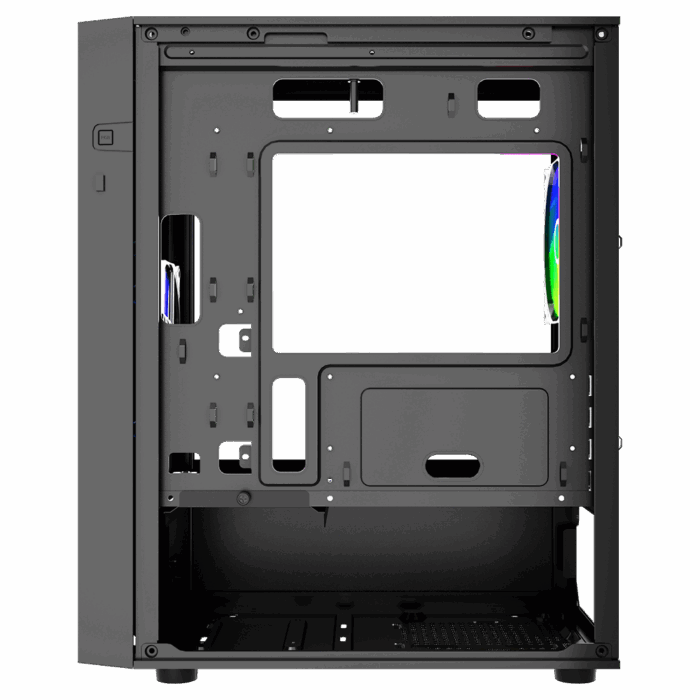 Vida Genesis Black 2 Vida Genesis Black ARGB Gaming Case w/ Glass Window, Micro ATX, 2x ARGB Fans, Front ARGB Strip - Image 6