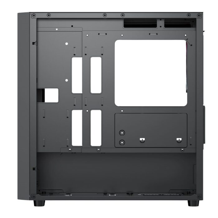 Vida Lucid Black ARGB Gaming Case w/ Glass Front & Side, Micro ATX, 4x ARGB Infinity Fans - Image 5
