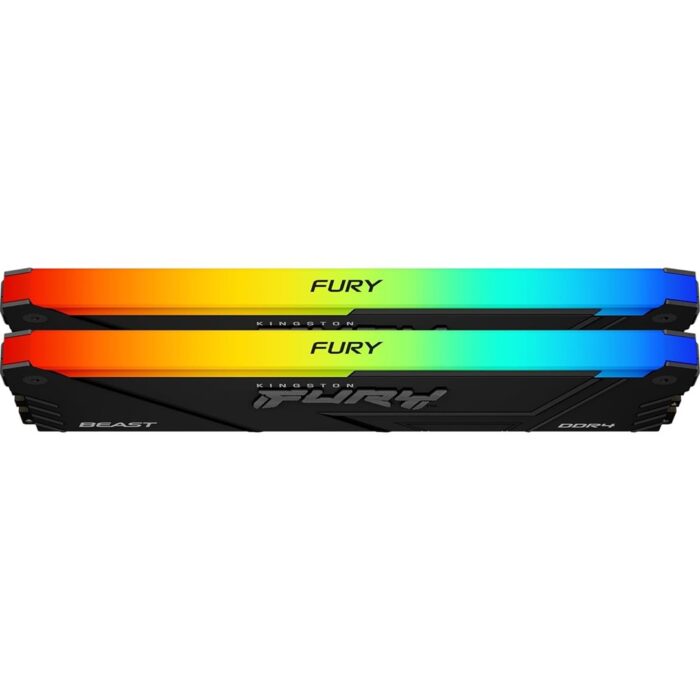 32GB, (2x16GB) 3200MHz, Kingston FURY Beast System Memory, RGB, DDR4 - Image 2