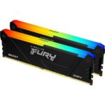 32GB, (2x16GB) 3200MHz, Kingston FURY Beast System Memory, RGB, DDR4