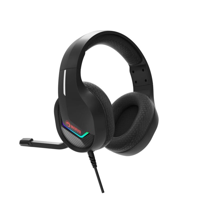 Marvo Scorpion H8618 Tactic 40 USB 2.0 Wired Gaming RGB Headset Black - Image 5