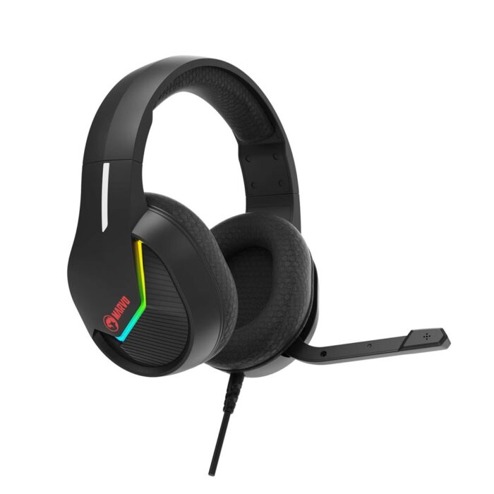 Marvo Scorpion H8618 Tactic 40 USB 2.0 Wired Gaming RGB Headset Black - Image 3