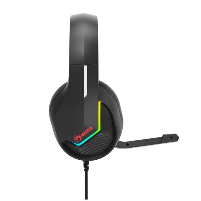 Marvo Scorpion H8618 Tactic 40 USB 2.0 Wired Gaming RGB Headset Black - Image 4
