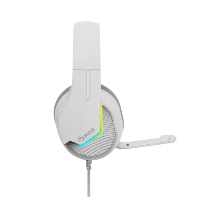 Marvo Scorpion H8618 Tactic 40 USB 2.0 Wired Gaming RGB Headset White - Image 4