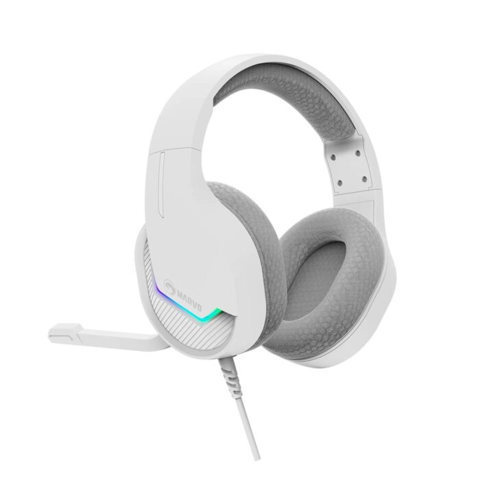 Marvo Scorpion H8618 Tactic 40 USB 2.0 Wired Gaming RGB Headset White - Image 5