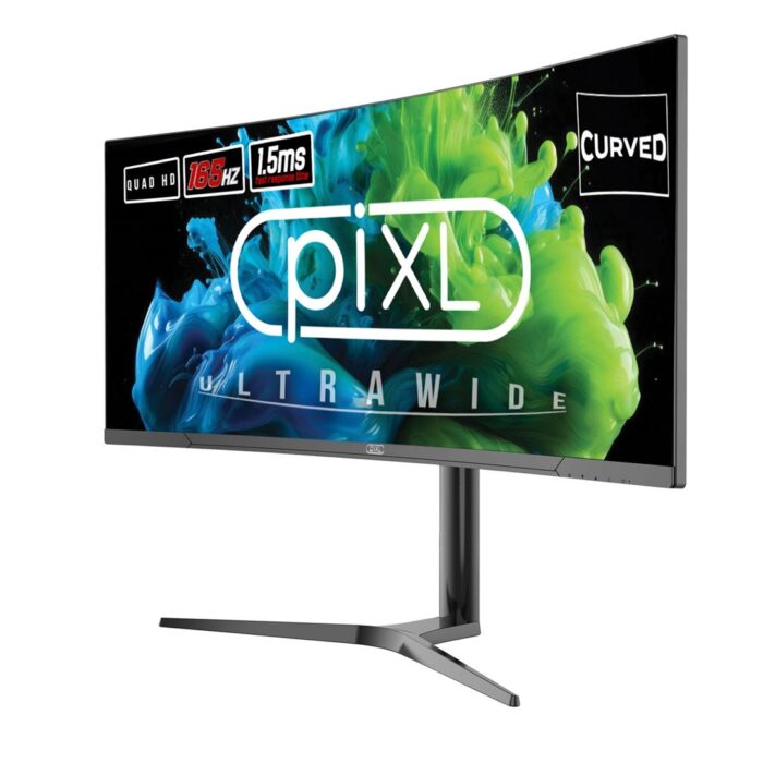 piXL CM34C7 34 Inch Ultrawide 0 piXL 34 Inch Ultrawide Curved Gaming Monitor, 165Hz, 1.5ms Response Time, 3440x1440 Resolution, HDMI, DP - Image 3