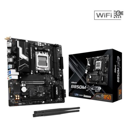 ASRock B850M-X WiFi R2.0 AMD AM5 Socket Motherboard, Micro-ATX 2.5GbE LAN, Wi-Fi 6E