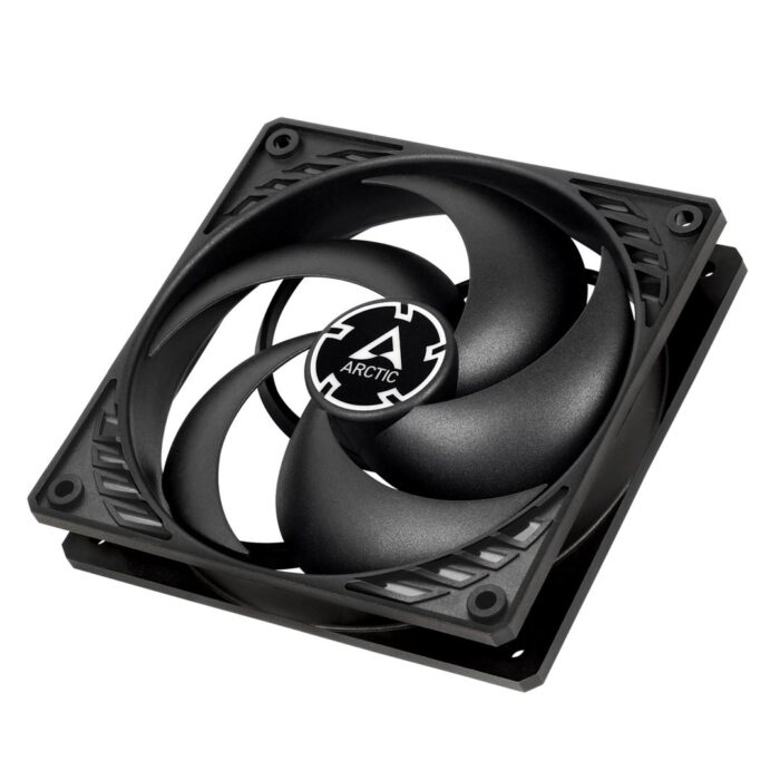 Arctic P12 12cm Pressure Optimised PWM PST Case Fan w/ Cable Splitter, Black, Fluid Dynamic, 200-1800 RPM - Image 2