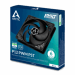 Arctic P12 12cm Pressure Optimised PWM PST Case Fan w/ Cable Splitter, Black, Fluid Dynamic, 200-1800 RPM - Image 3