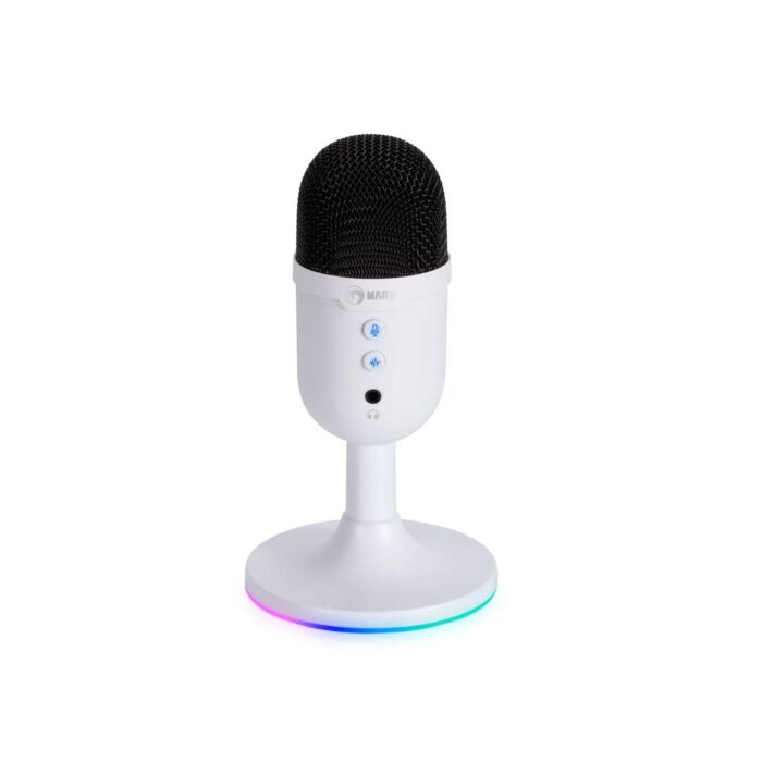 Marvo Scorpion MIC-06 Blast 40 USB RGB Noise Cancelling Wired Microphone (White) - Image 1
