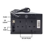 Armour 850VA UPS, 480W, LED Indicators, 2x UK Plug, 2x RJ45, USB - Image 2