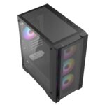 CIT Vento Gaming MATX Case Black 4x 12cm ARGB Fans Hub - Image 4
