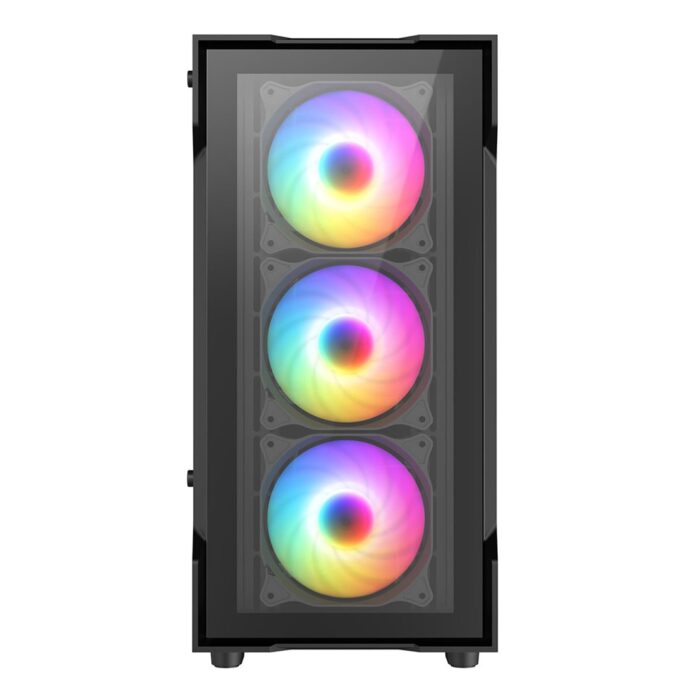 CiT Tsunami Black MATX 4 x120mm Inner-Ring ARGB Fans - Image 3