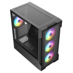 CiT Tsunami Black MATX 4 x120mm Inner-Ring ARGB Fans - Image 4