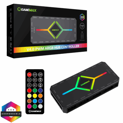 GameMax 9 Port HUB V4.0 PWM ARGB SYNC & RF Remote