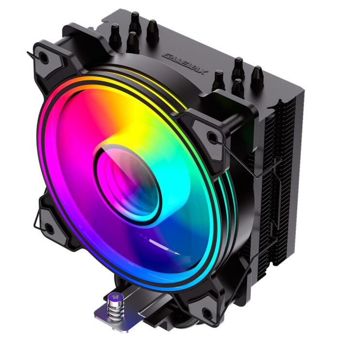 GameMax Ice Blade Black 1 GameMax Ice Blade Black CPU Cooler 120mm PWM ARGB Fan 4 x Heat Pipes TDP 190W - Image 3