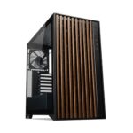 TecWare Timber ATX PC Case, High Airflow Mid Tower with Wood Front Panel, ATX/mATX/ITX - Black