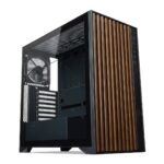 TecWare Timber ATX PC Case, High Airflow Mid Tower with Wood Front Panel, ATX/mATX/ITX - Black - Image 2