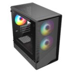 CiT Level 5 Micro ATX Mesh Gaming Case 3 x ARGB Fan - Image 4