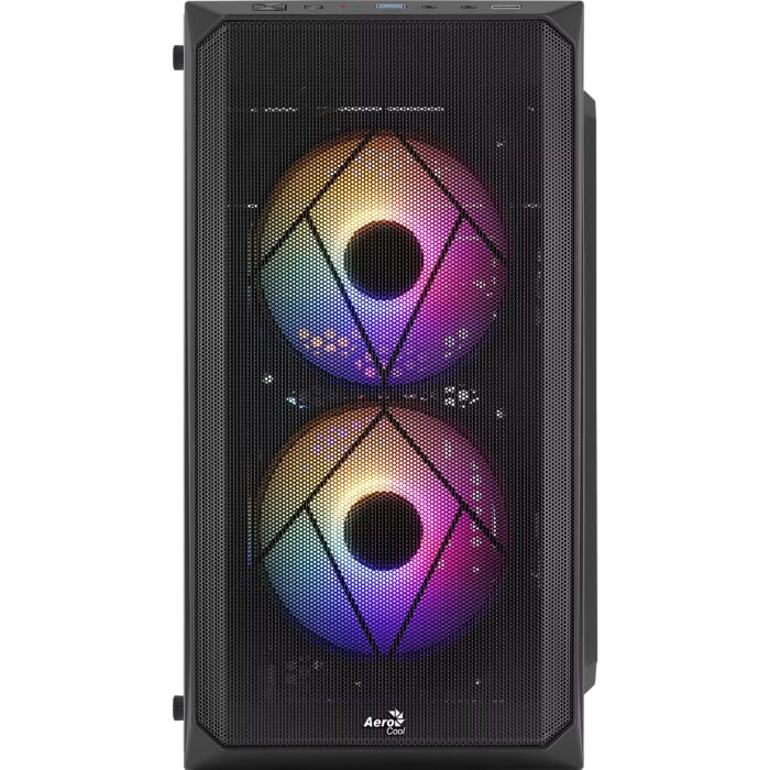 Aerocool CS-107 v2 FRGB Mini Tower Case - Black - Image 2