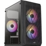 Aerocool CS-107 v2 FRGB Mini Tower Case - Black