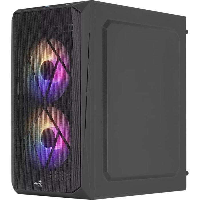 Aerocool CS-107 v2 FRGB Mini Tower Case - Black - Image 4