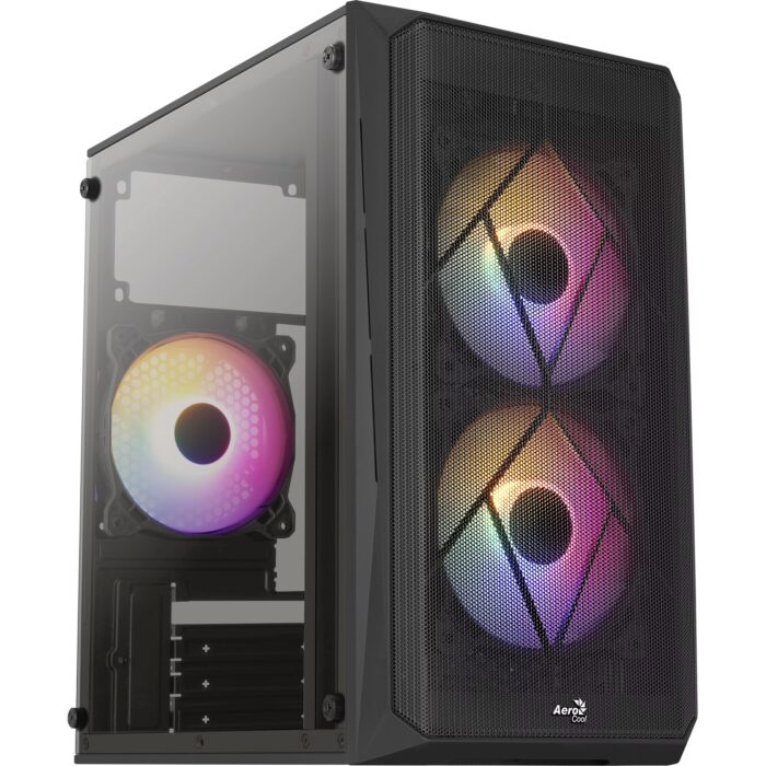 Aerocool CS-107 v2 FRGB Mini Tower Case - Black - Image 1
