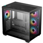 DeepCool CG530 4F Mid-Tower Case Black with Tempered Glass Panels, 4 Pre-Installed ARGB Fans - Image 2