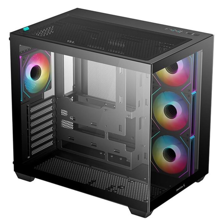 DeepCool CG530 4F Mid-Tower Case Black with Tempered Glass Panels, 4 Pre-Installed ARGB Fans - Image 2