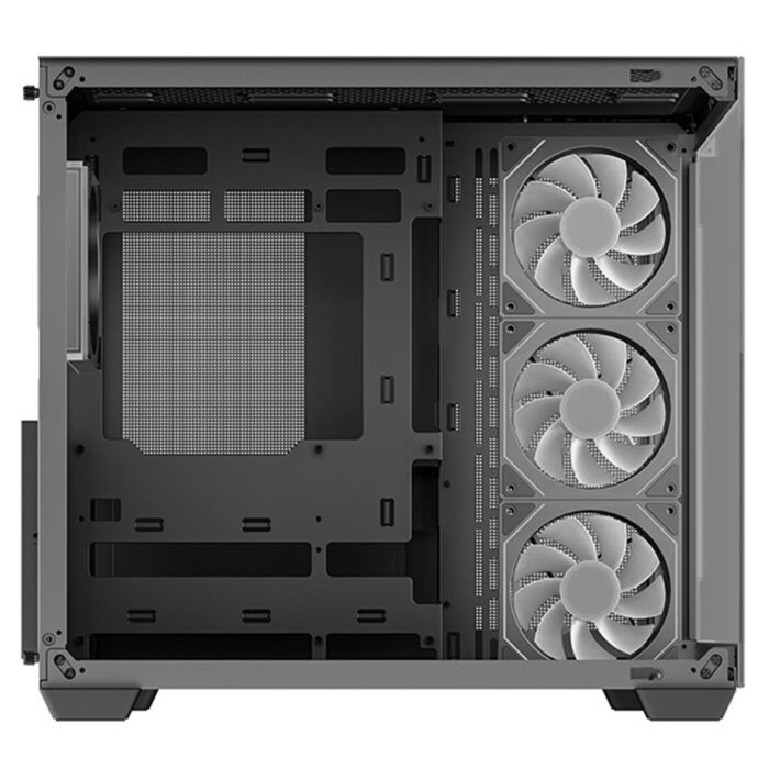DeepCool CG530 4F Mid-Tower Case Black with Tempered Glass Panels, 4 Pre-Installed ARGB Fans - Image 4