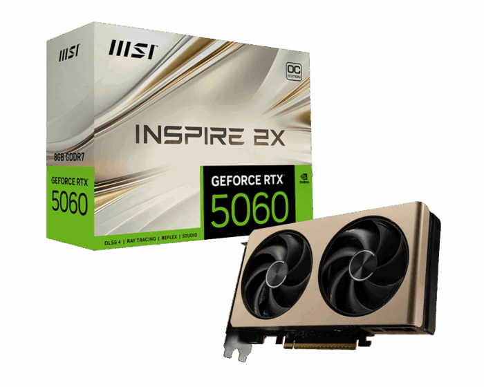 MSI GeForce RTX 5060 8G INSPIRE 2X OC - Image 1