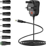 Universal Power Adapter AC DC 3V 4.5V 5V 6V 7.5V 9V 12V Power Supply, 2A Max.