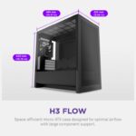 NZXT H3 Flow Mid Tower Case Black (M-ATX/M-ITX) - Image 3