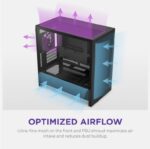 NZXT H3 Flow Mid Tower Case Black (M-ATX/M-ITX) - Image 2